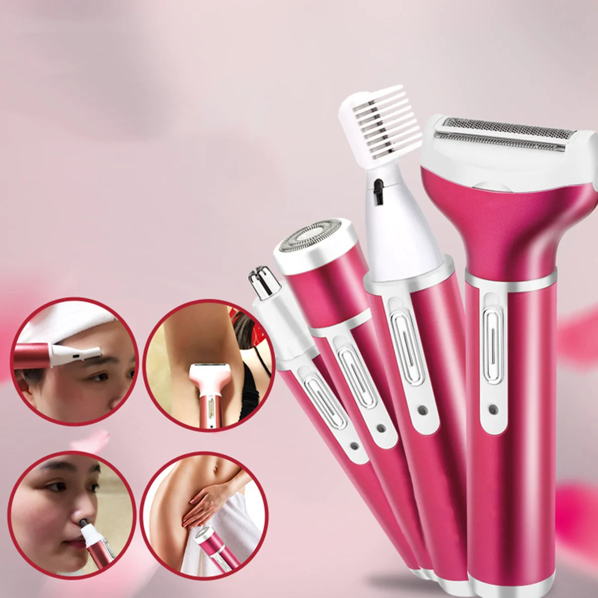 ماكينة قص الشعر الكهربائية من السيراميك، شاشة LED قابلة لإعادة الشحن، مجموعة أدوات تشذيب الشعر القابلة للتعديل، محطة شحن لاسلكية #5