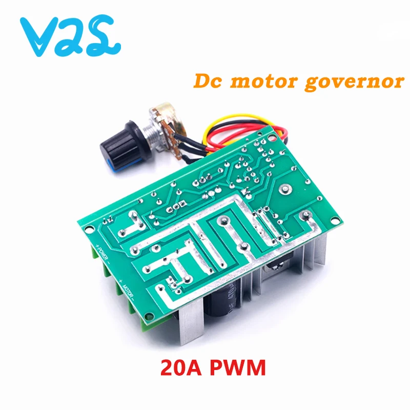 DC10-60V DC motor speed regulator 12V 24V 36V 48V High power drive module PWM Motor speed controller 20A current regulator