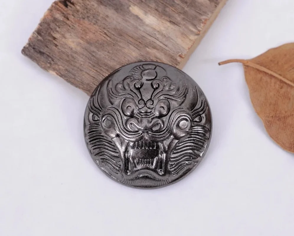 35MM 10pc Biker Gunmetal Heavy Strong Black China Dragon Head Conchos Button Rivet Stud Leathercraft Wallet  Bag Belt Decorative