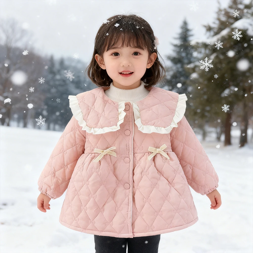Baby Girl Clothes Winter Jacket Girls Thicken Outerwear Outdoor Keep Warm Coats Christmas New Year Dress Up Children's Clothing