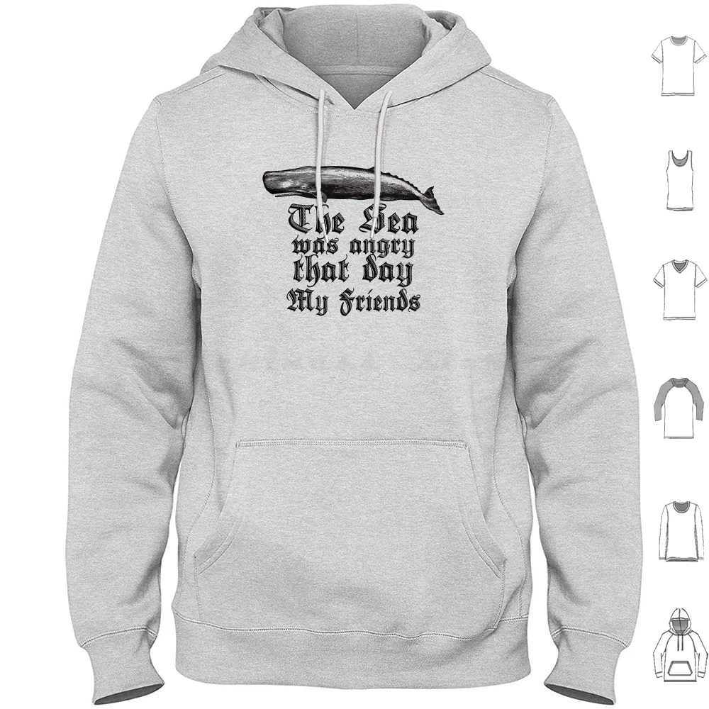 The Sea Was Angry That Day My Friends Funny Marine Biologist Design Hoodies Long Sleeve Marine Biologist The Sea Was