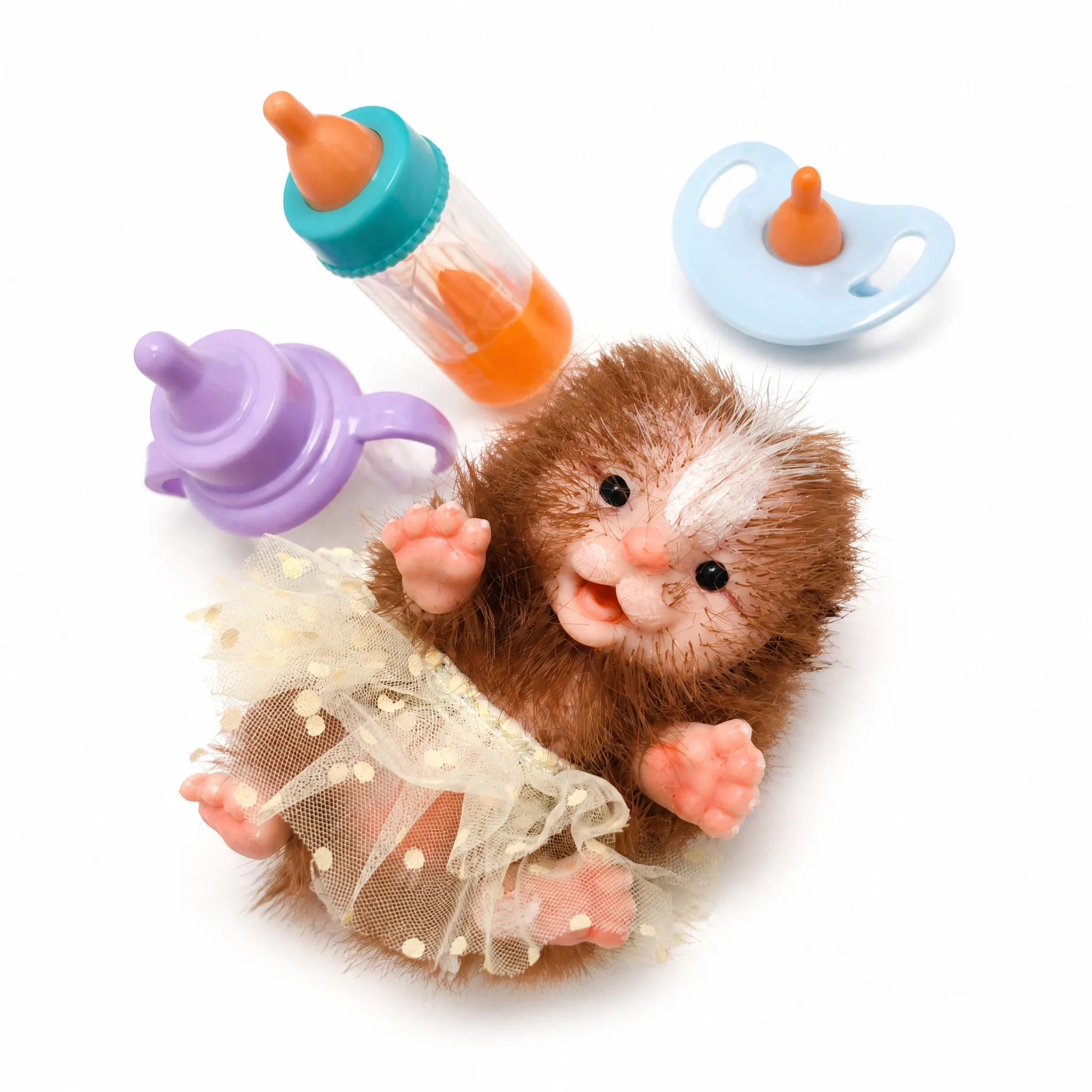 10CM Silicone Piglet Soft Cute Mini Realistic Animals with Accessories Lifelike Reborn Newborn Pig Doll Decompression Toy GiftM