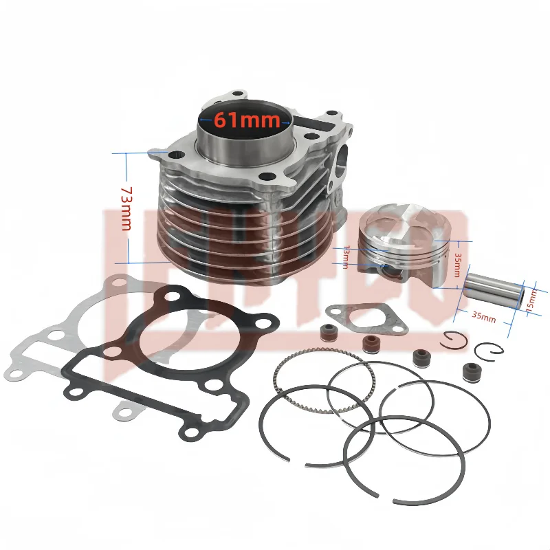 Zestaw cylindrów motocyklowych 61 mm 180CC Silnik z dużym otworem do 4-suwowego skutera Yamaha BWS125 ZUMA BWS 125 YW125 CYGNUS-X /-SR /-FI