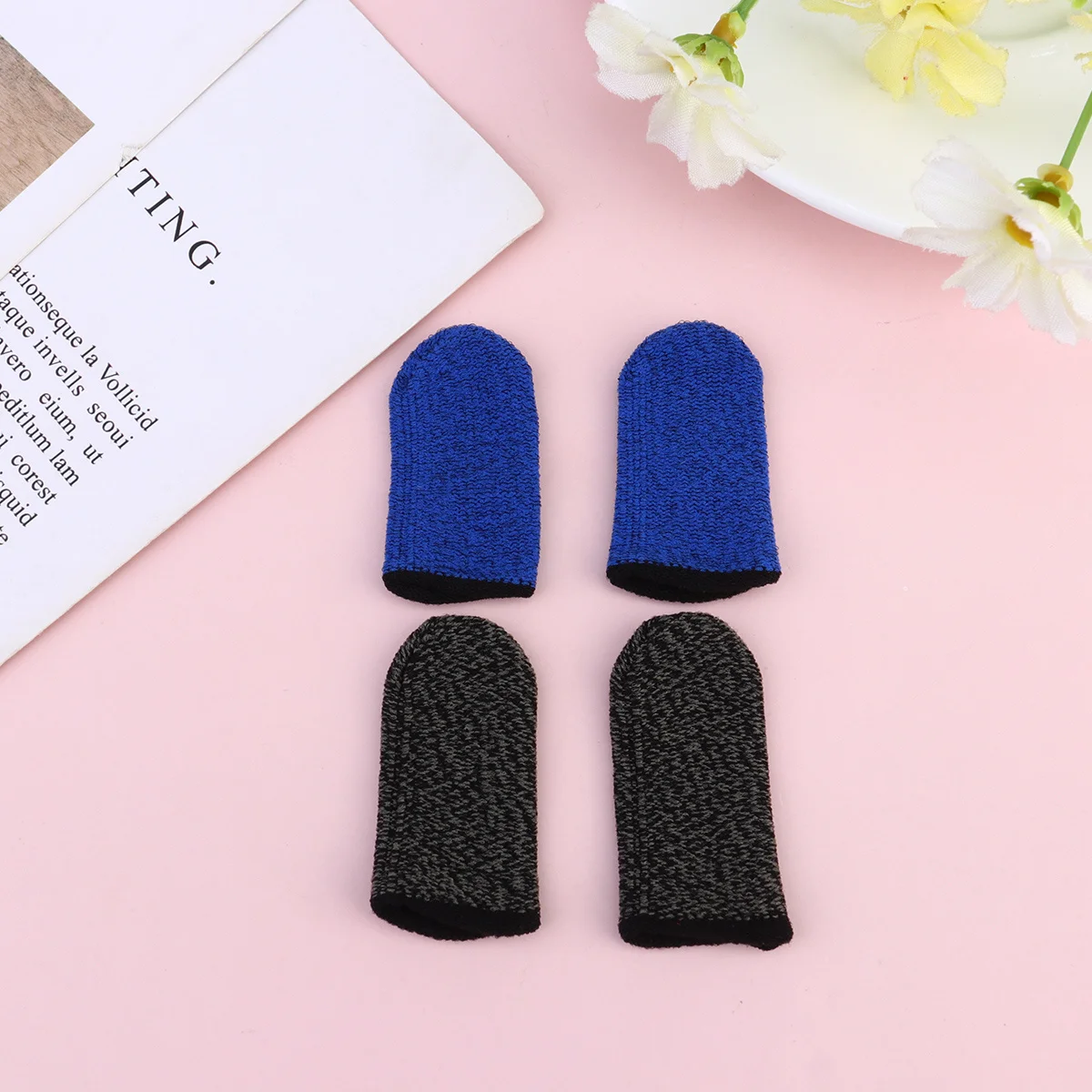 

10Pcs Nylon Finger Sleeves Breathable Touch Screen Game Finger Cover Elastic Anti-Sweat Thumb Protector Mobile Phone Playing