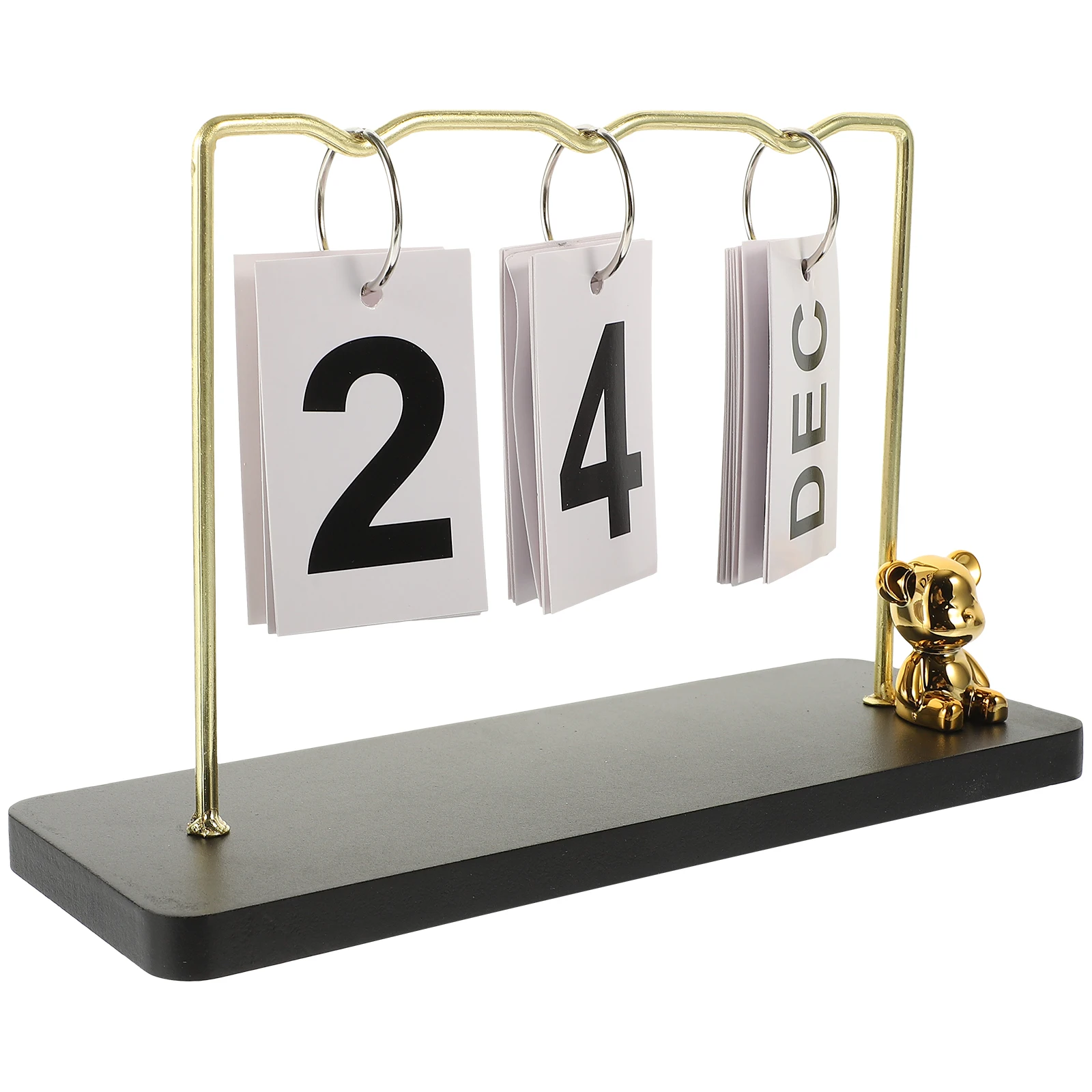 

Wood Color Desktop Calendar naments for Bedroom Desk Office Student Gift Tag Reusable Flip Home Decor Compact Size