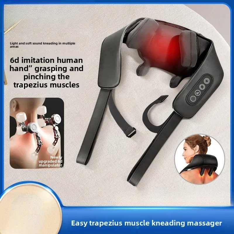 

Массажер для плеч и шеи Многофункциональный массажер для всего тела, шейного отдела позвоночника, спины и талии, автоматический массажер для плеч, шеи