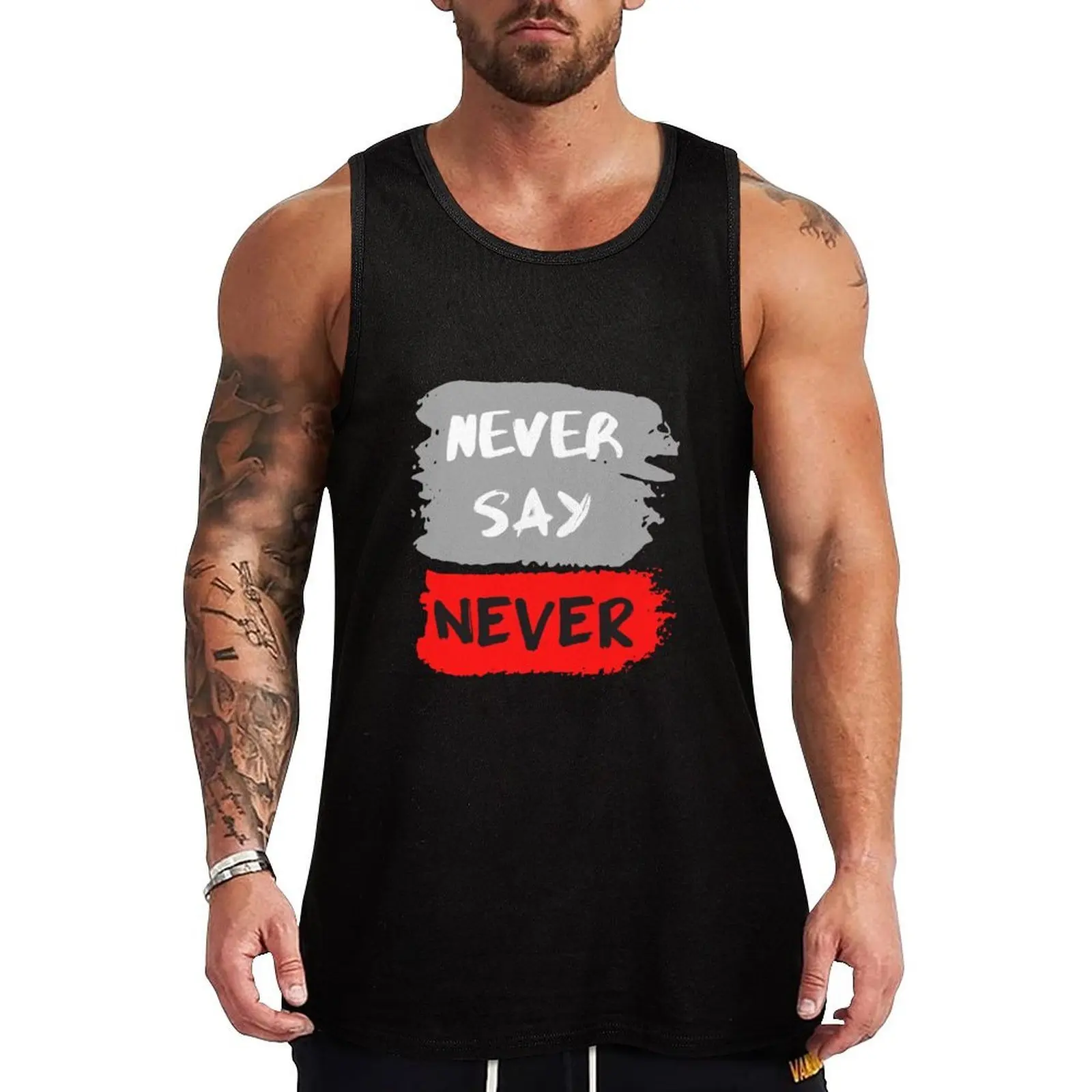 

NEVER SAY NEVER Tank Top clothing men gym accessories men t-shirt for men