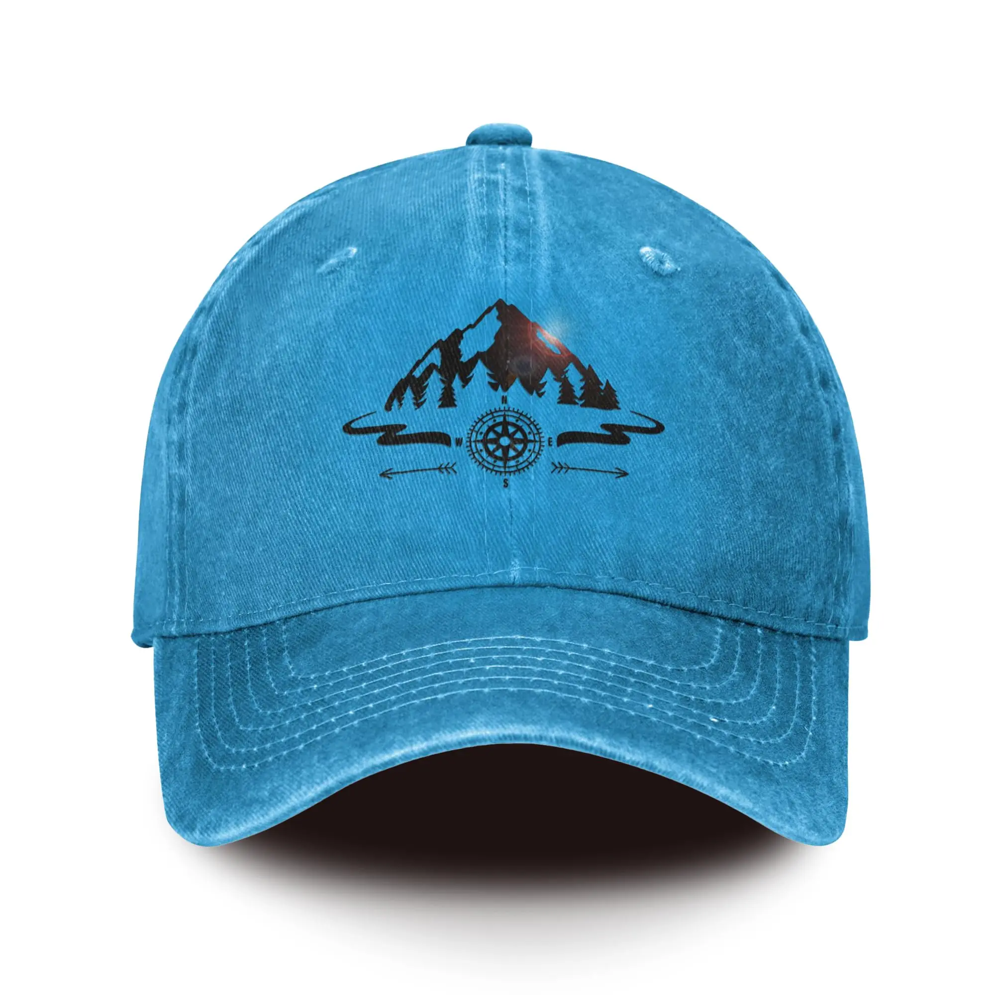 

Mountain Baseball Hats Soft Men Cotton Ball Cap With Compass Design Fashion Adult Snapback Cap Men Women Four Seasons Hat