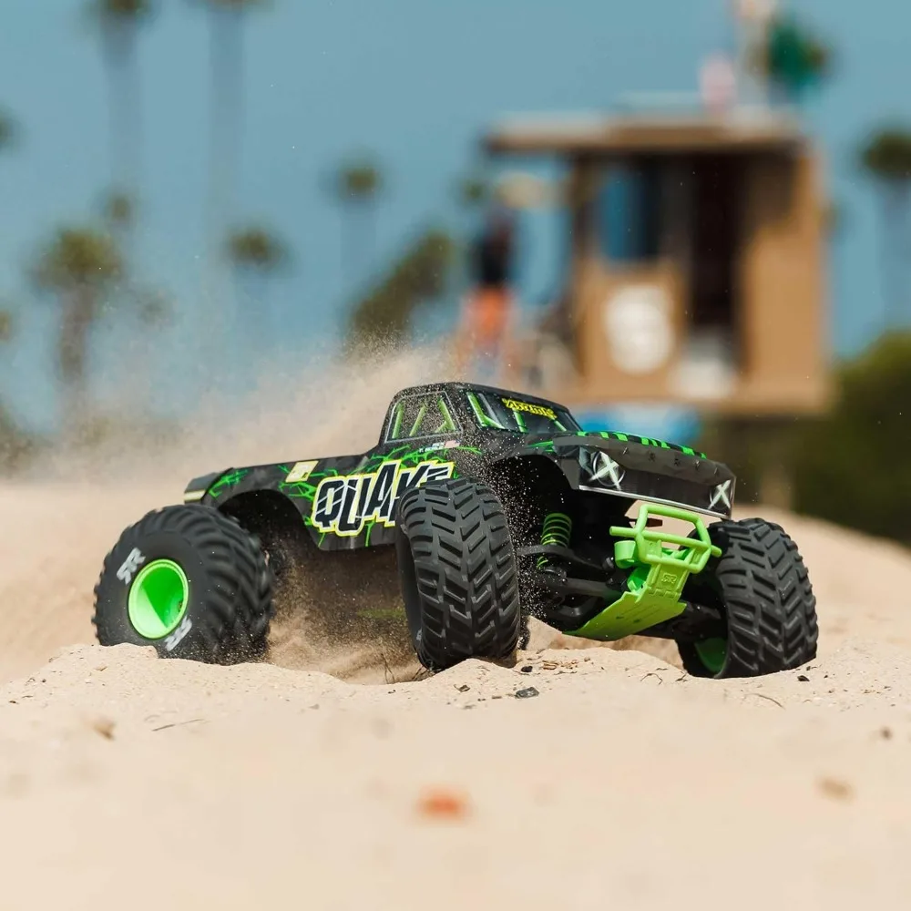 RC Truck1/10 Quake 223S 2WD RTR (Battery and Charger Not Included) Brushless Monster Truck, Green, ARA3537T2 image 3