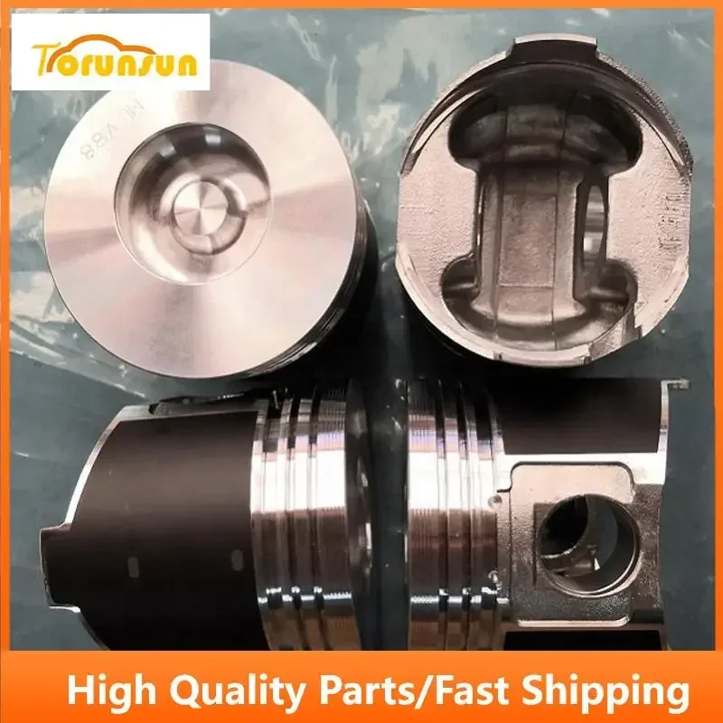 New 4 Sets STD Piston Kit With Ring 129906-22080 Fit For Yanmar 4TV94 Engine 92MM