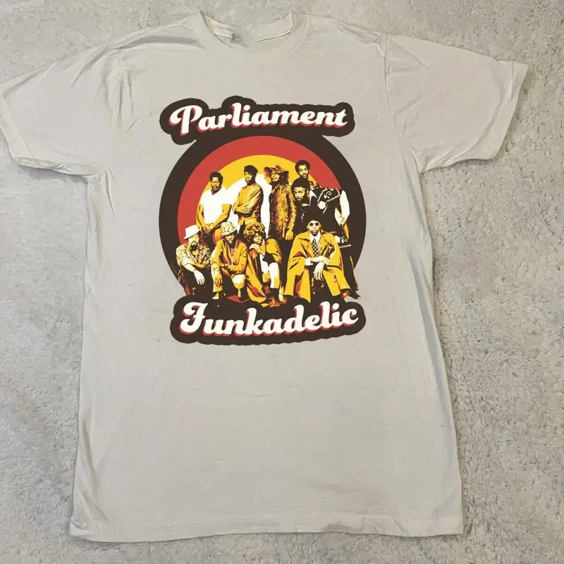 

Parliament Funkadelic 70s Funky Soul Active White Full Size T Shirt NI1371