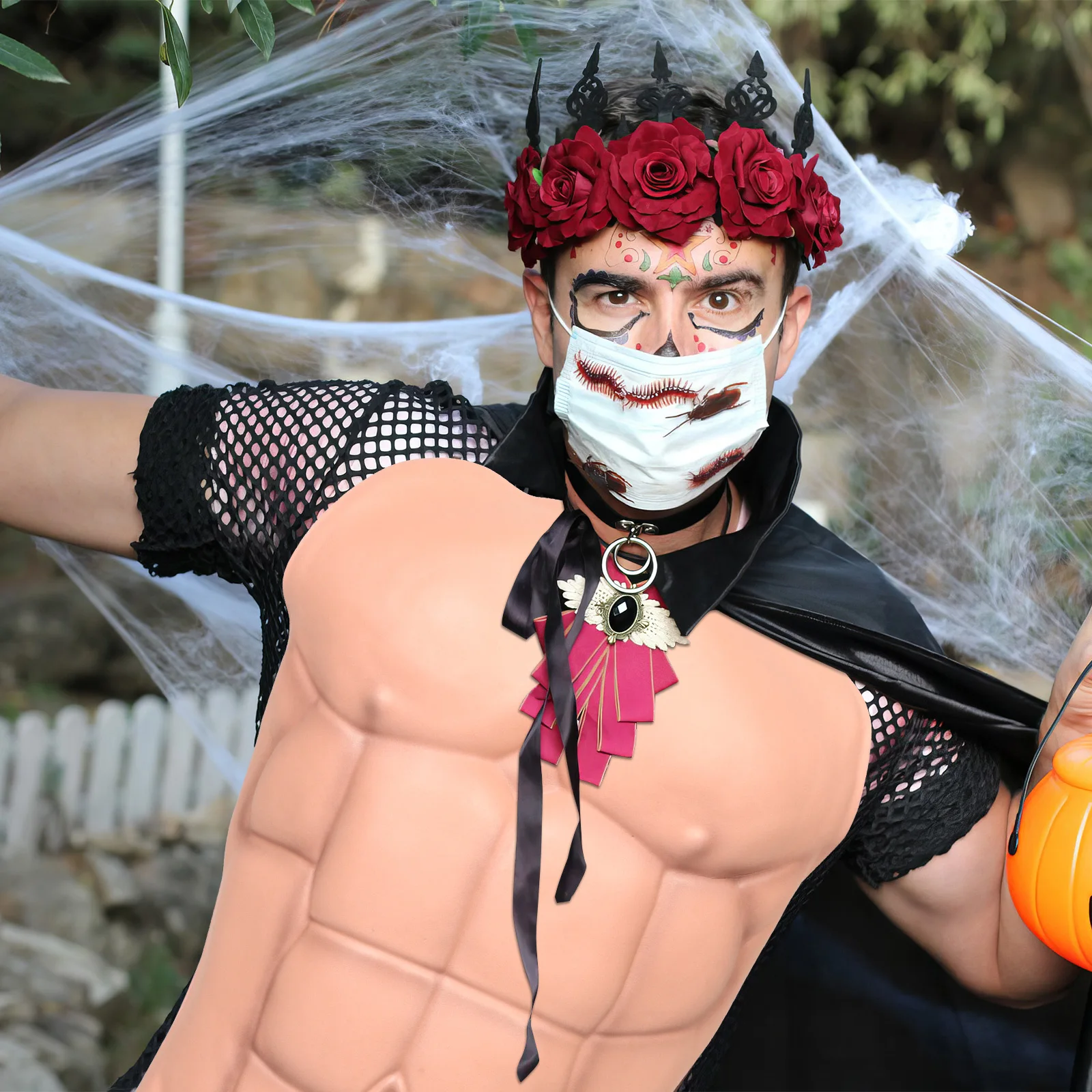 Eva Muscle bodysuit voor mannen Realistische mannelijke borst en ABS Prothetisch Lichtgewicht ademend ontwerp voor Halloween Cosplay-evenementen