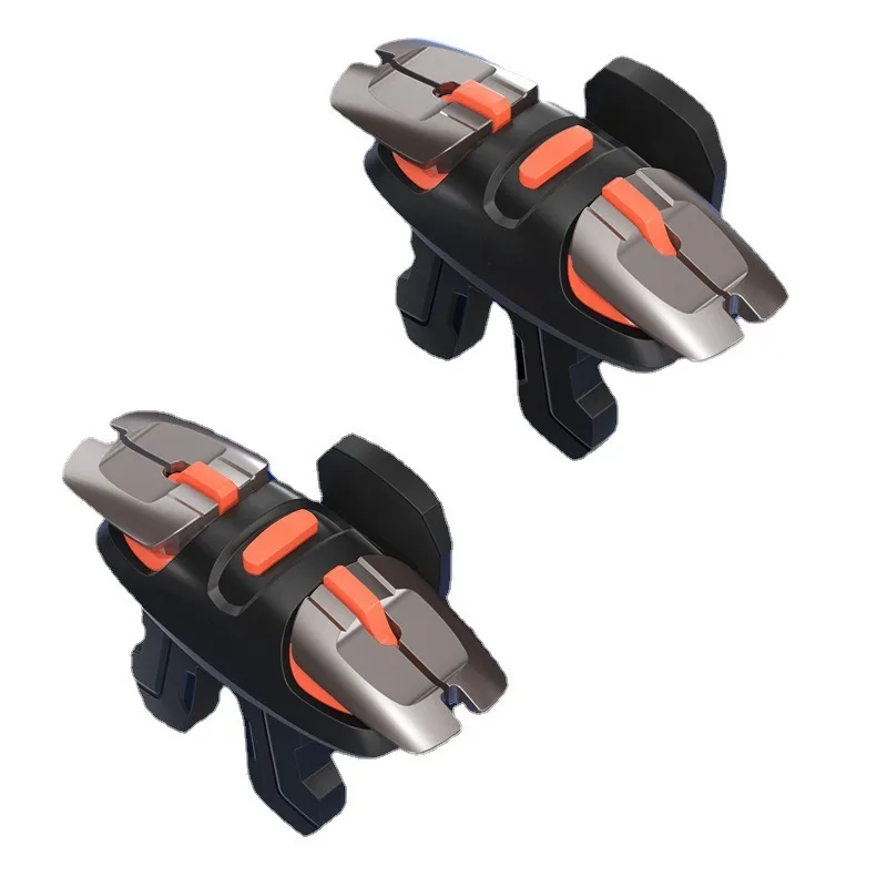 6 Finger Mobile Phone Alloy Pulse Auto Fire Game Trigger for PUBG Aim Shooter L1R1 Key Button for IOS Android Gaming Accessories