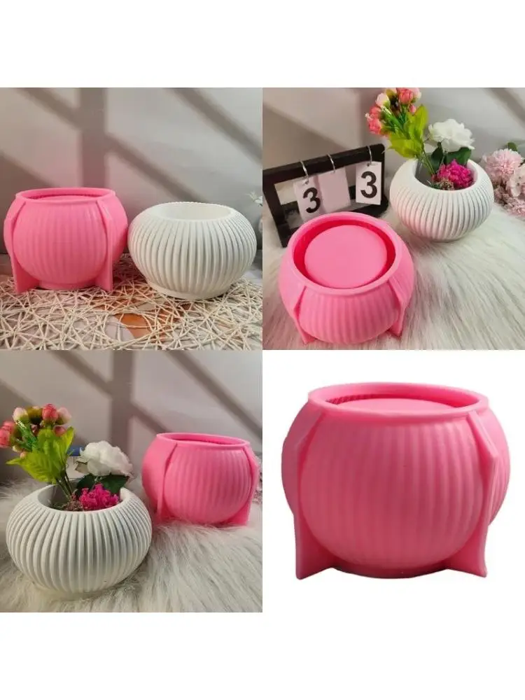 

Творческая полоса в форме цементной сеялки Силиконовая плесень для цветочных горшков -держатель для ручки каст плесень для сада