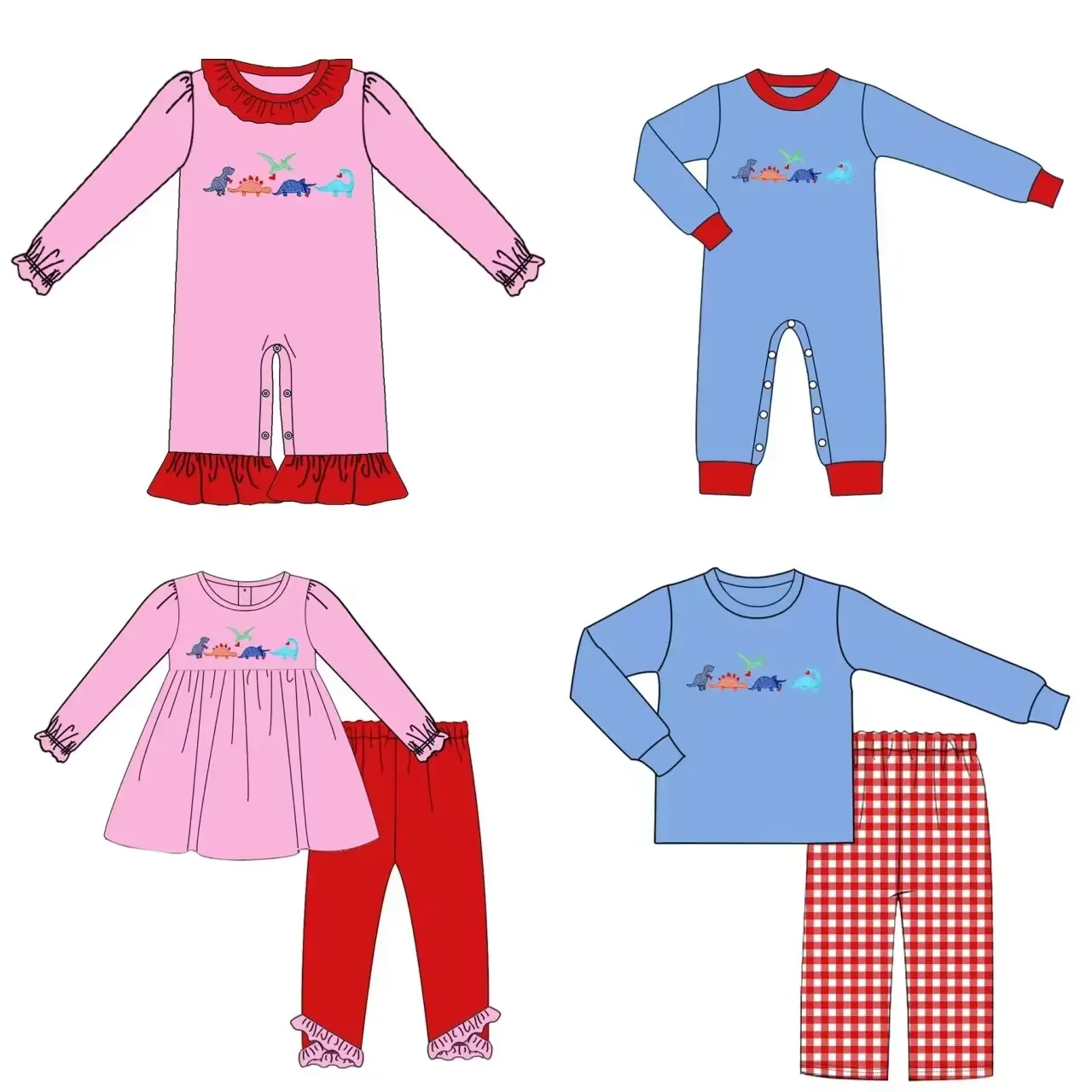 baby clothes girl boutique clothes for boys brother sister matching outifits long sleeve set romper milk silk jumpsuit suit