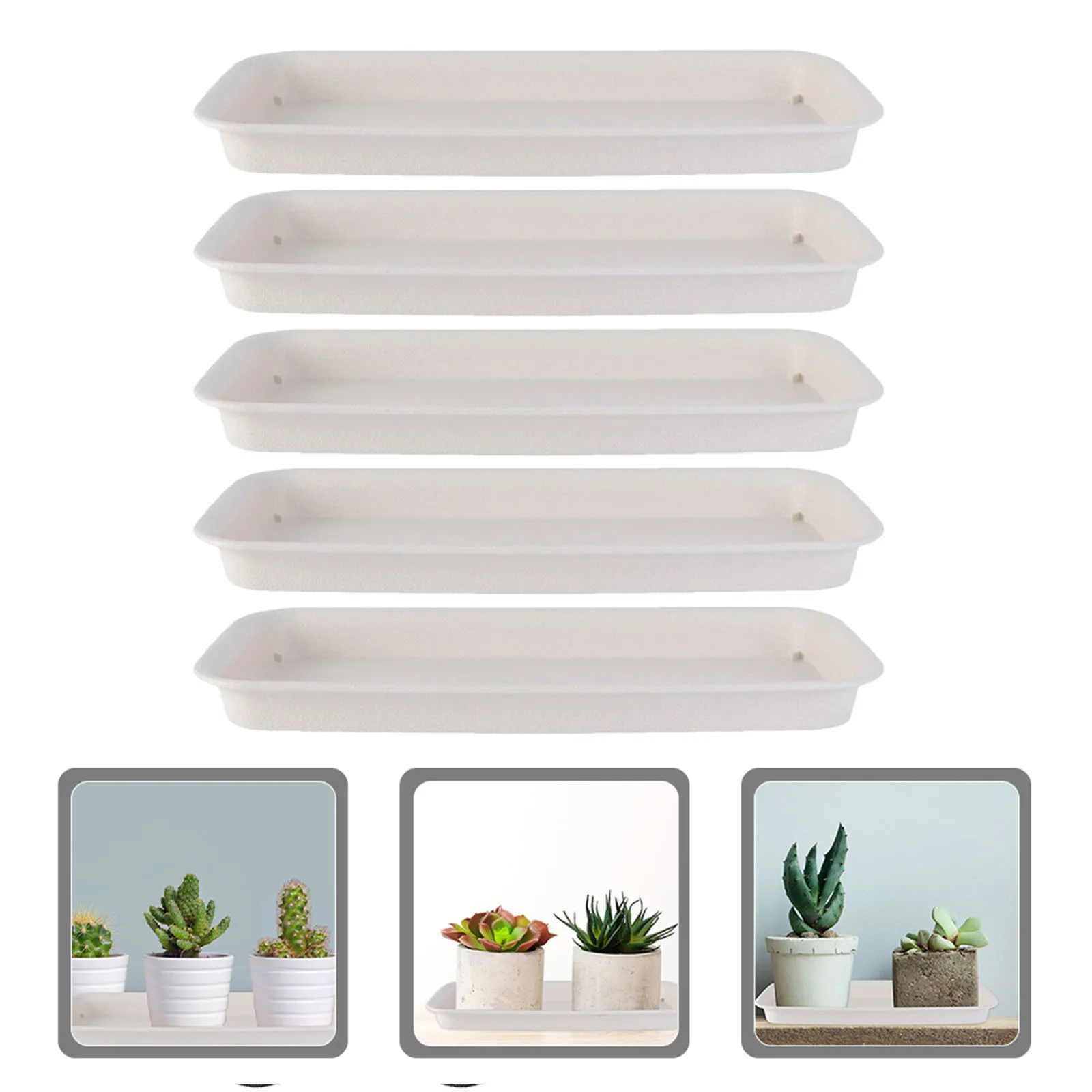 

5Pcs Plant Drainage Tray Durable Plastic Pot Saucer Tray for Indoor Outdoor Plants Water Catcher Plant Saucers