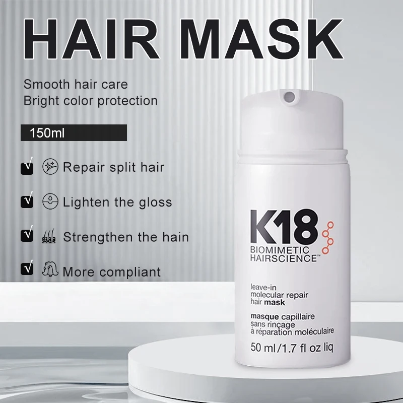 K18 50 ml Leave-in Haarmasker Origineel Haarmasker Behandeling Reparatie Droog Beschadigd Haar 4 Minuten Om Omgekeerde Schade hydrateren