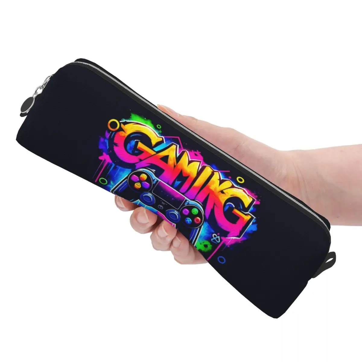 비디오 게임 게임 컨트롤러 연필 케이스 귀여운 낙서 아트 펜 홀더 가방 학생 대용량 사무실 선물 연필 케이스