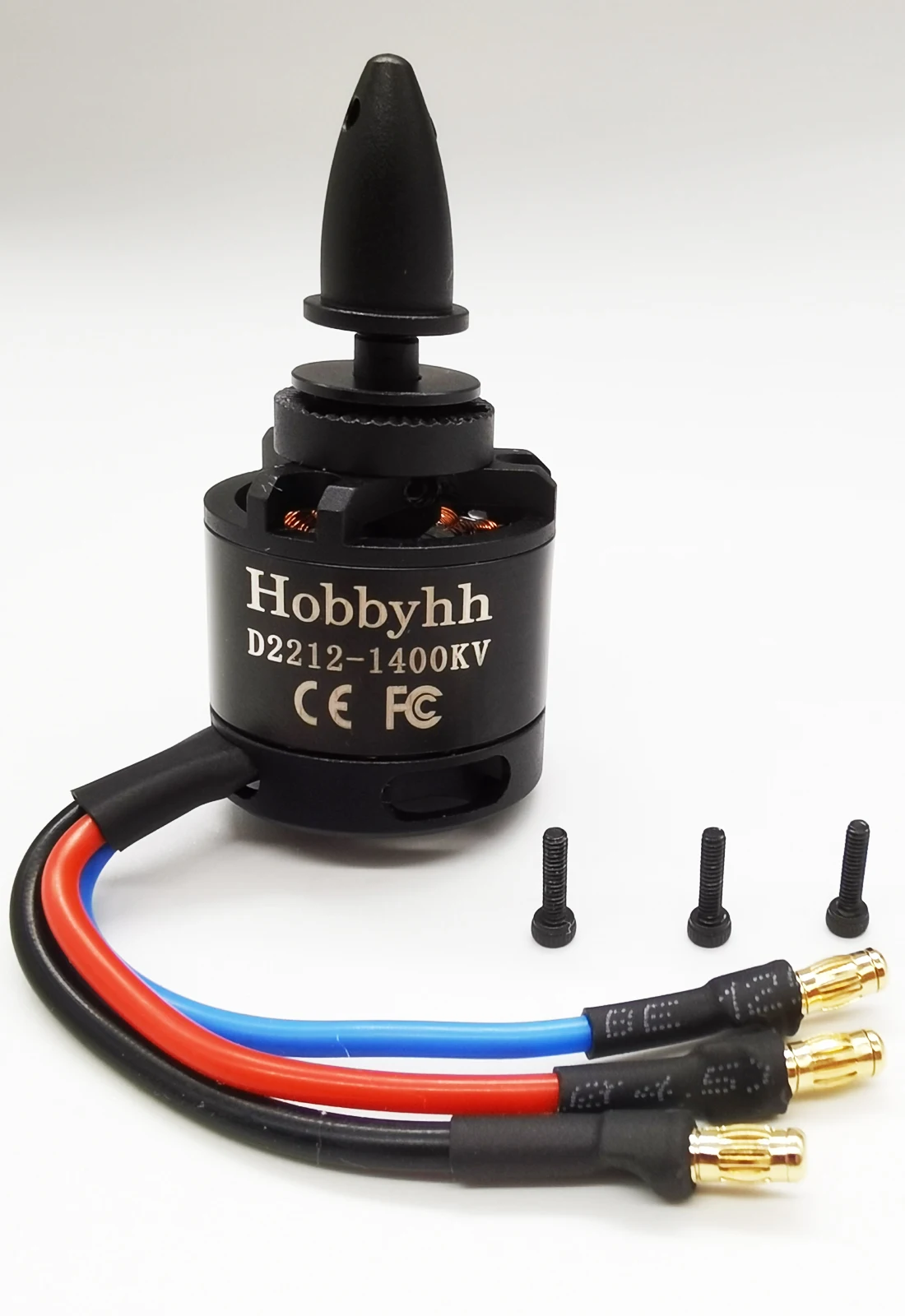 Hobbyhh 2212 Brushless Motor kv1400 Supports 2-4s and Suitable for Forward Pull and Push Back Fixed Wing Aircraft/Gliders