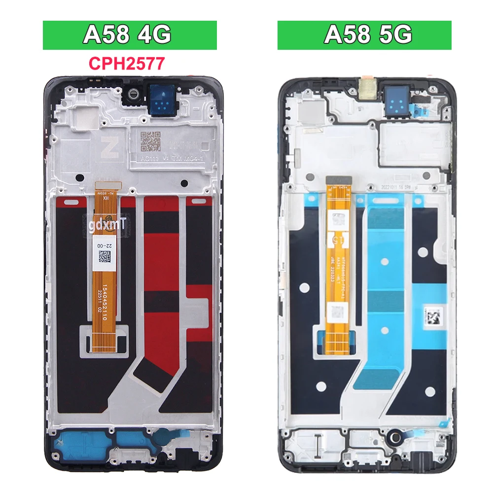 For OPPO A58 4G CPH2577 For OPPO A58 5G LCD Display Touch Screen Digitizer Assembly Replacement