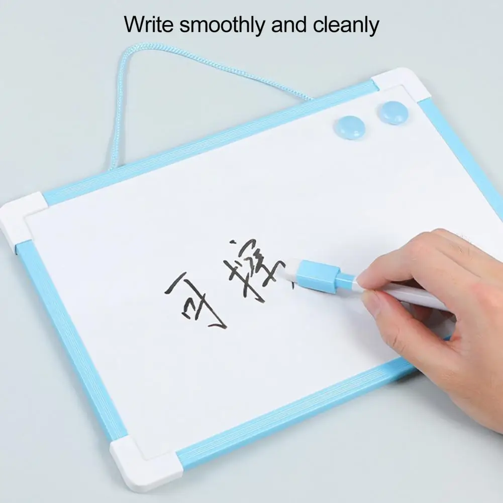 Kitchen Magnetic Whiteboard Magnetic Whiteboard Set with Hanging Rope Pvc Frame Smooth Writing Surface Pen Buckles for Home