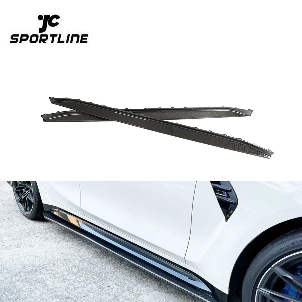 Vacuum Carbon Fiber M3 G80 Custom Side Skirts For BMW G80 M3 Competition Sedan 4-Door 2021- 2023