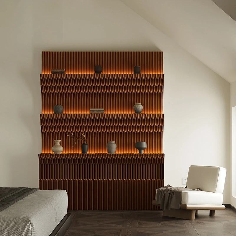 Screen partition background wall office foldable mobile shelf movable luminous office screen