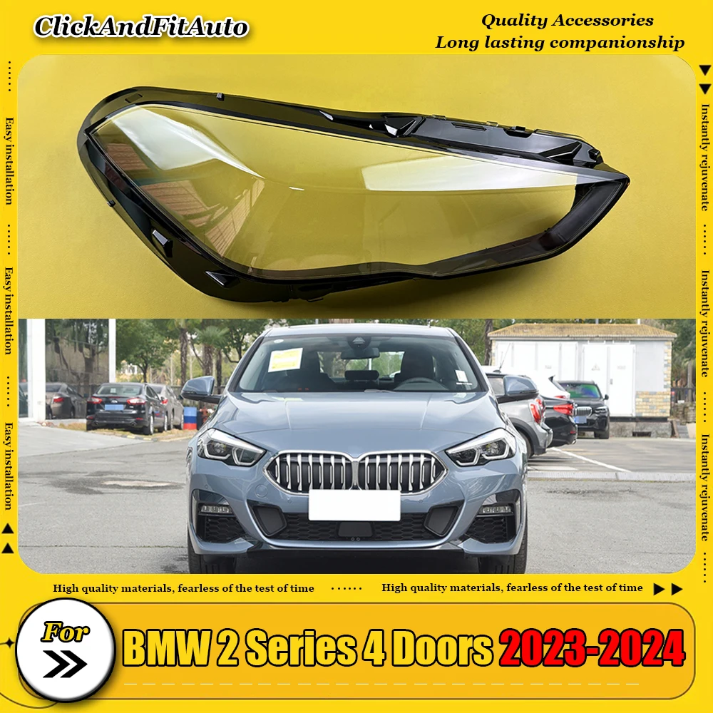 

For BMW 2 Series 4 Doors 2023 2024 Headlamp Transparent Shell Lampshade Lamp Shade Front Headlight Cover Lens Plexiglass