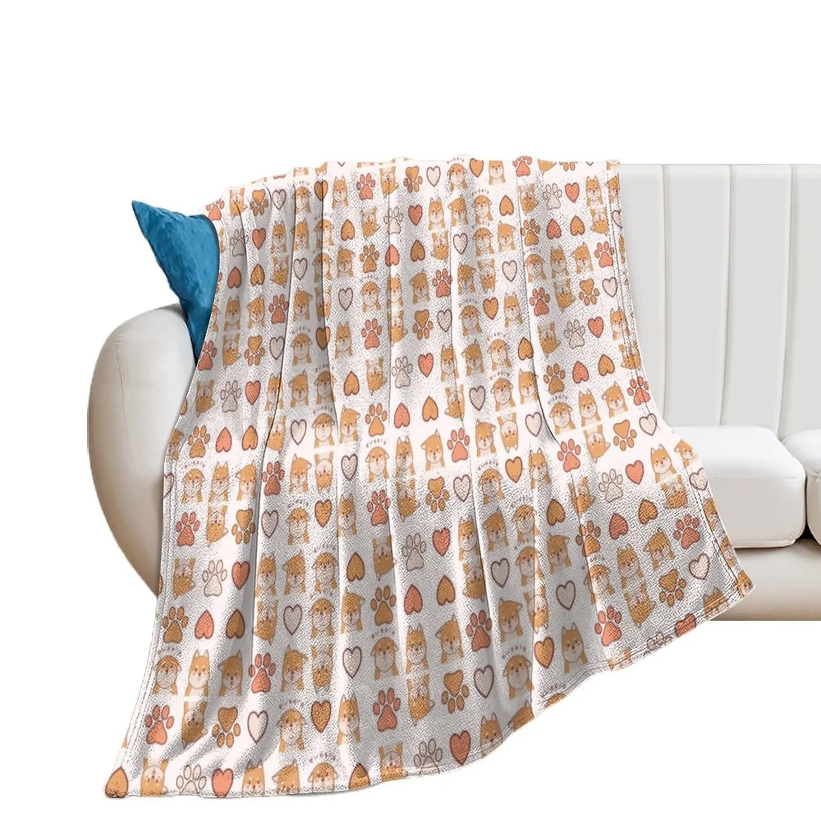 kawaii dog pattern (Shiba Inu) Throw Blanket halloween Luxury St Sofa Throw Blankets