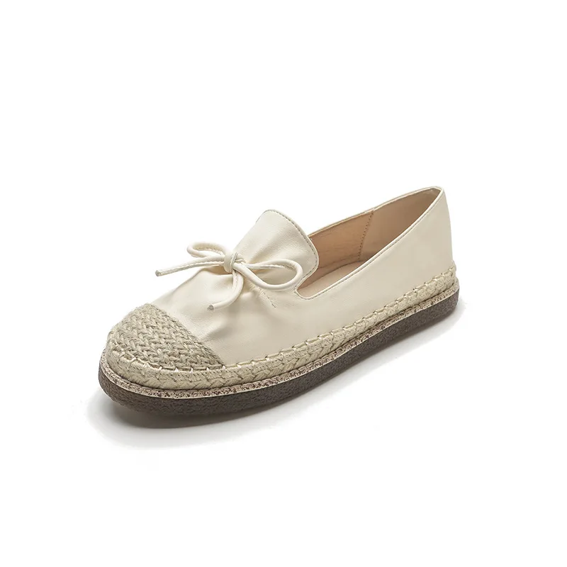 

Espadrille Shoes Women Brand New Knitting Flats High Quality Weave Butterfly Knot Ladies Flat Shoes Женские Балетки