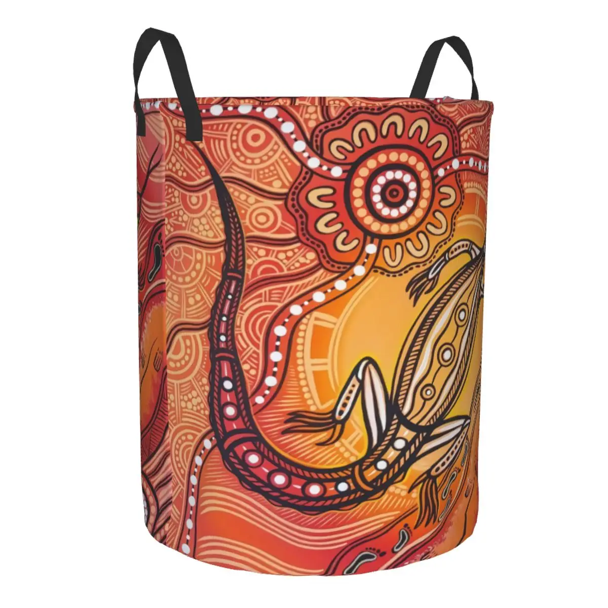 Custom Australian Aboriginal Art Laundry Basket Collapsible Large Capacity Clothes Storage Bin Baby Hamper