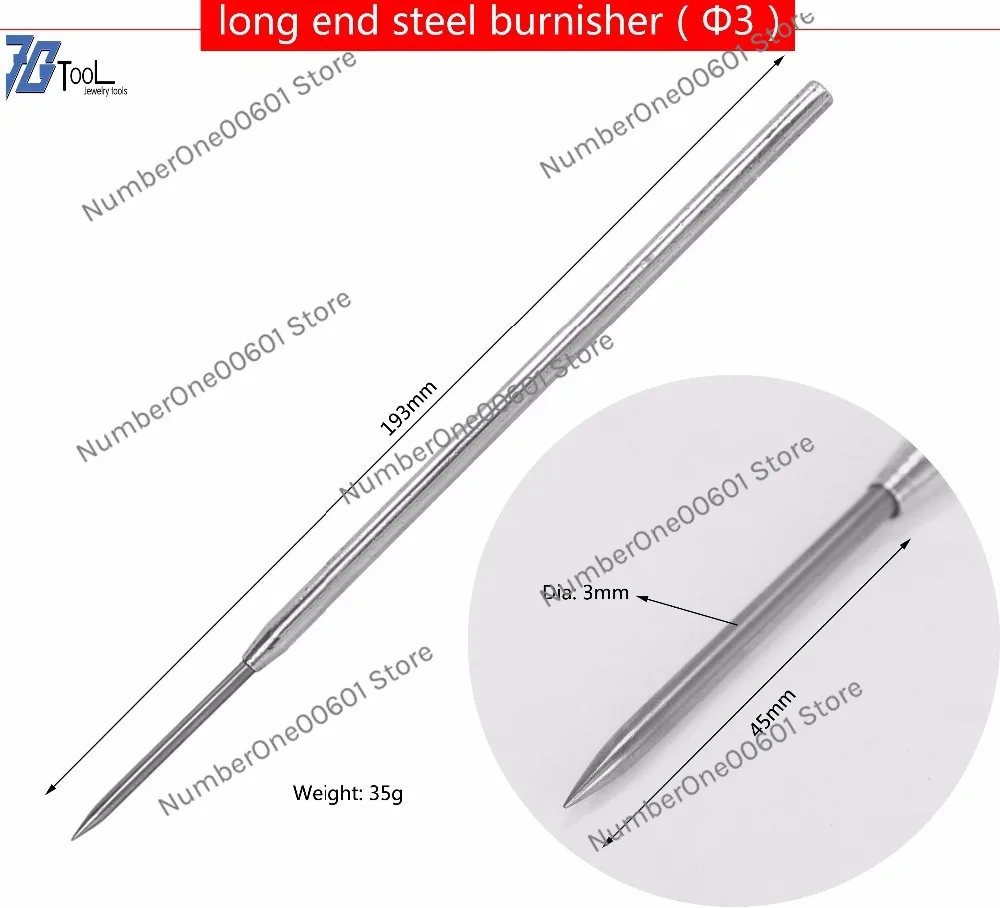 Tungsten Steel Burnisher Long Sharp Nose Curved Burnisher Jewelers Ring Tool For Jewelry Making