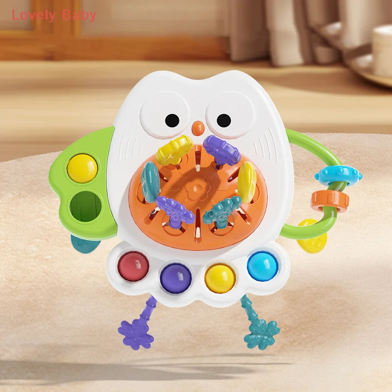 

Детские игрушки Монтессори для сенсорного развития, сова, тянущая веревка, захват для пальцев, обучающие игрушки для раннего обучения для детей 10 месяцев +