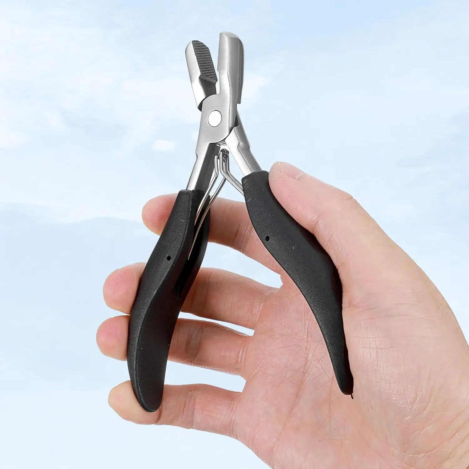

ARLANY Hair Extension Pliers, Fusion Crusher Tool for Keratin Hair, Pre-Bonded Extensions Flat Tip Hairs Loop Styling Tool