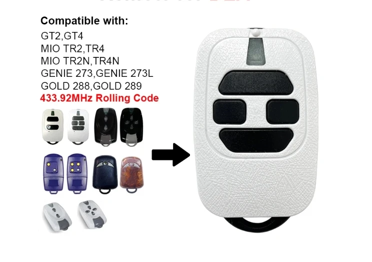 DEA GT2 GT4 GTI2 GTI4 GTI2N GTI4N GTI2M GTI4M TR2 TR4 TR2N TR4N GENIE 273 273L TD2 GT2M ガレージドアリモコン 433.92MHz