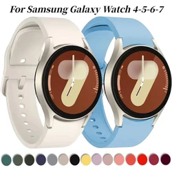 Silicone Band For Samsung Galaxy Watch 7 44mm 40mm Strap Watch 6 5 4 Classic 47mm 43mm 46 42mm/5 Pro 45mm Simple Strap