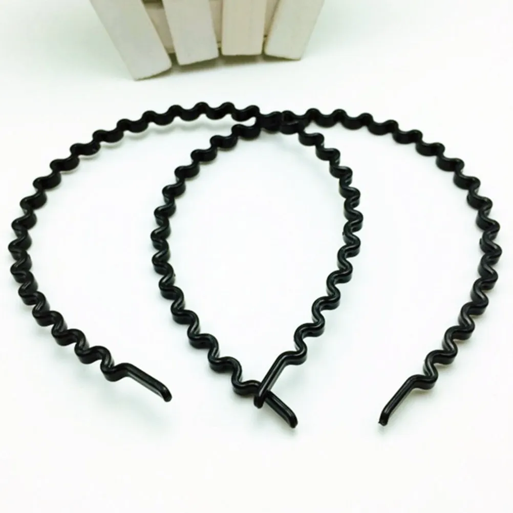 

6Pcs Wave Hair Hoop Resin Art Simple Headband Bathing Makeup Shower Fashion Female Decorative Hair Accessories