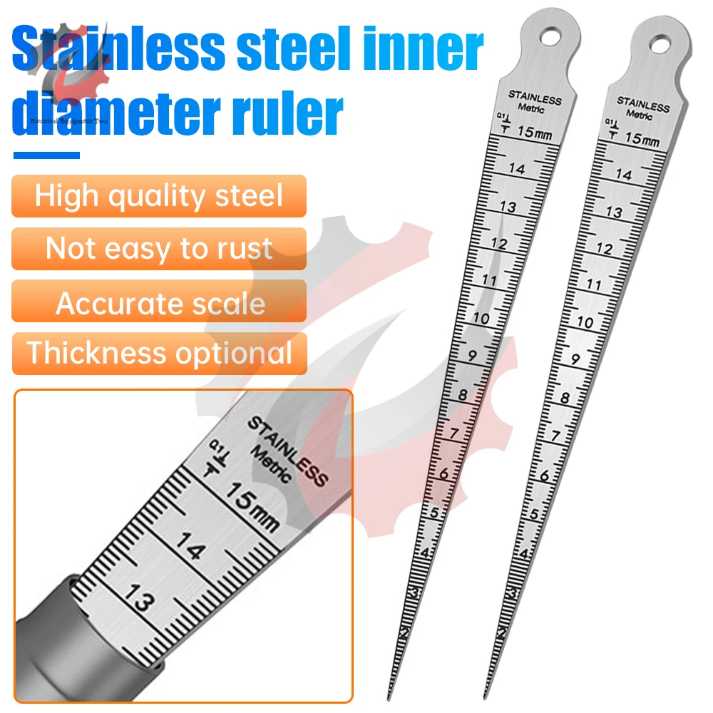 Taper Gauge Feeler ﻿0-15mm Stainless Steel Gap Hole Measuring Tool Double Side Wedge Aperture Scale Precision Clearance Ruler