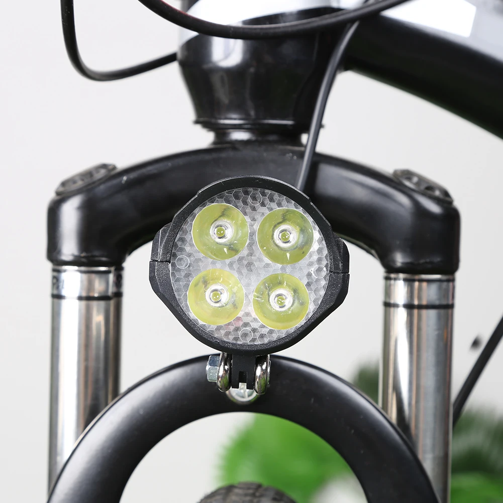 12/36/48/60/80V Waterproof 2 IN 1 Headlight Horn Waterproof Motorcycle Electric Bicycle Bike LED Front Light Lamp Horn forE-Bike