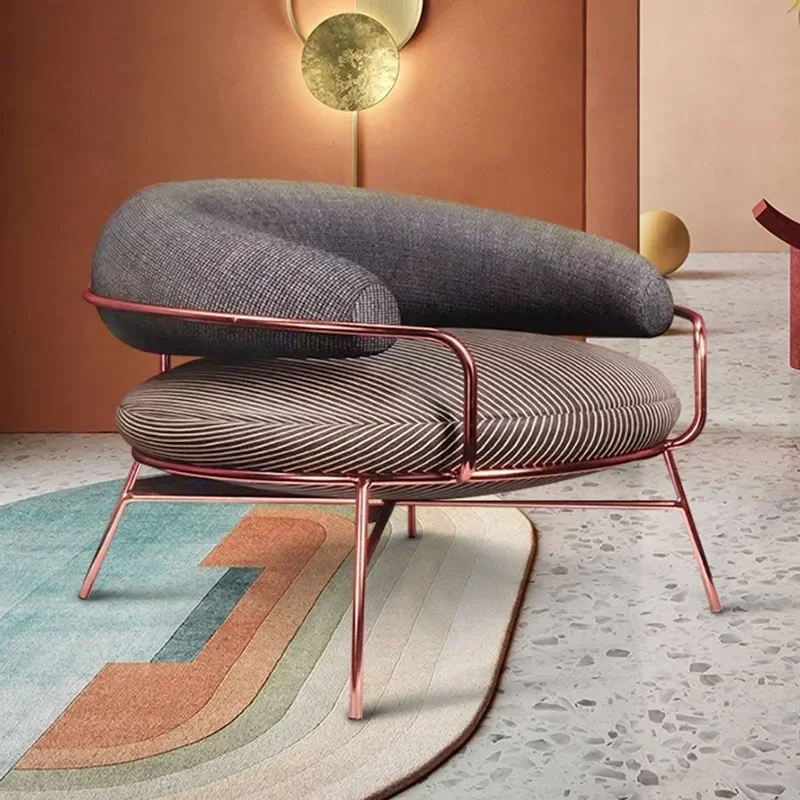 Household living room model room fabric casual lazy simple single chair
