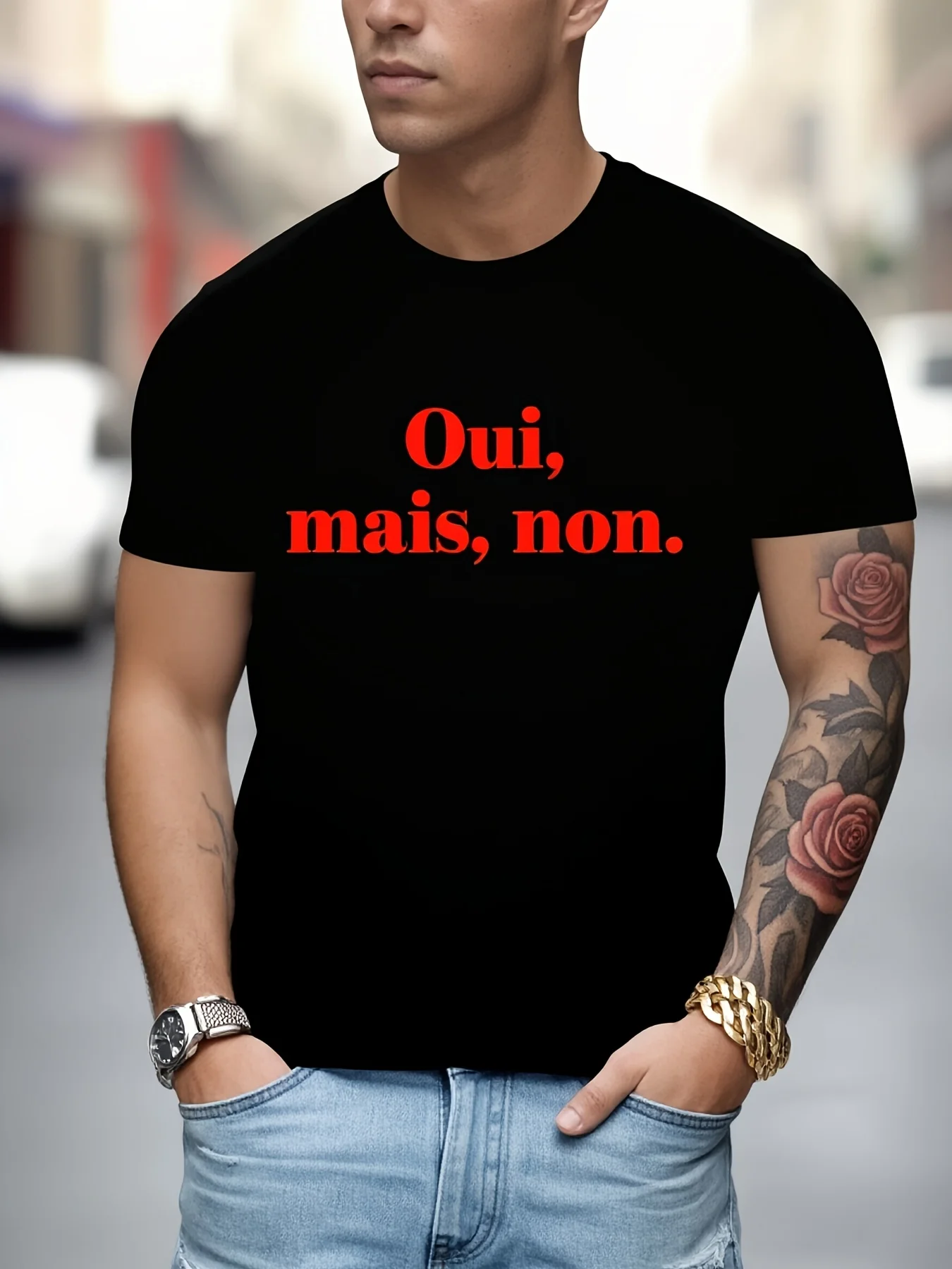Stylish Short Sleeve Men's Cotton T-Shirt