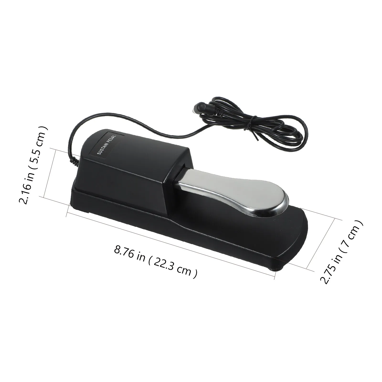 1Set Classic-Style Heavy-Duty Metal Sustain Pedal for Electric Piano Keyboard Synthesizer with Non-Slip Base Rust-Proof Damper