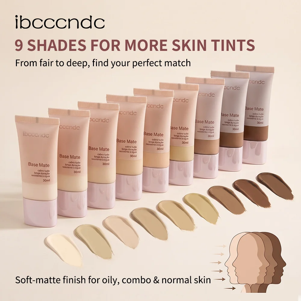 Matte Foundation Long-Lasting & Waterproof Natural Coverage Deep Skin-Nourishing Smooth Skin-Friendly Gentle Cares Foundation
