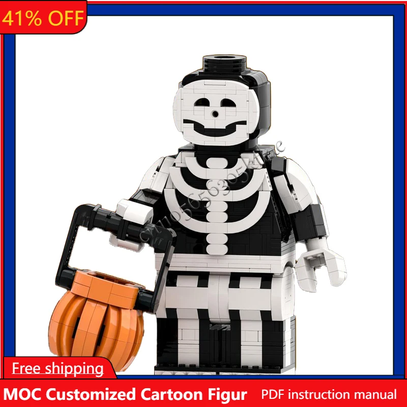 

1031 PCS MOC Customize Up Scaled Minifigure Skeleton Costume Pirates Model Custom Puzzle Architecture DIY Assembly Set Toys Gift