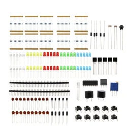 DIY Electronics Basic Starter Kit LED Capacitors Resistors Buzzer Diode Rectifier NPN Transistor DIY Kits