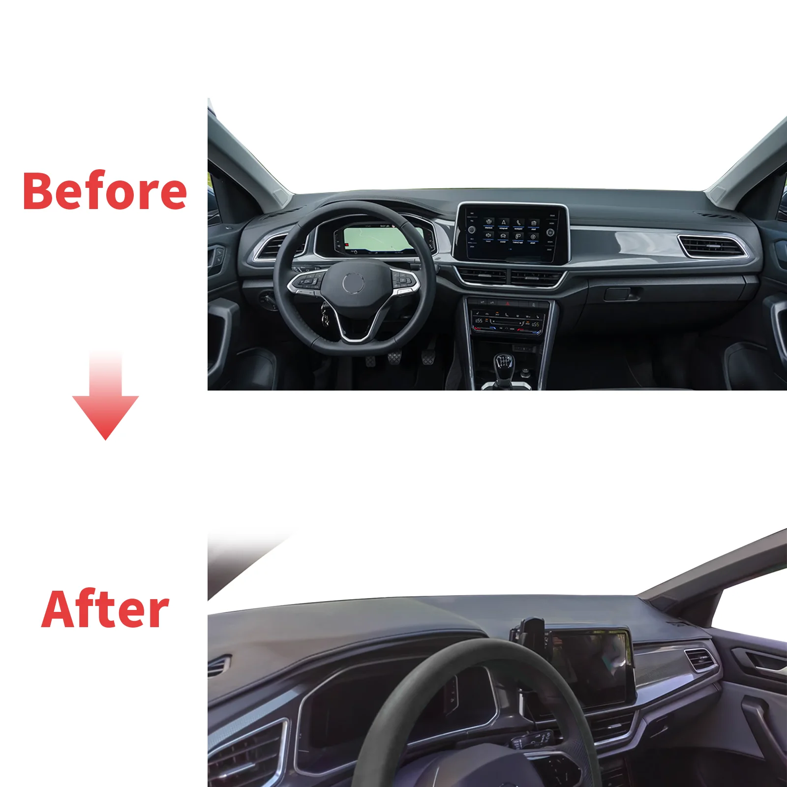 Fit for VW T-ROC 2023 2024 2025 TROC T ROC Dashmat Car Accessories Dashboard Cover Pad DashMat Sunshade Protective Carpet