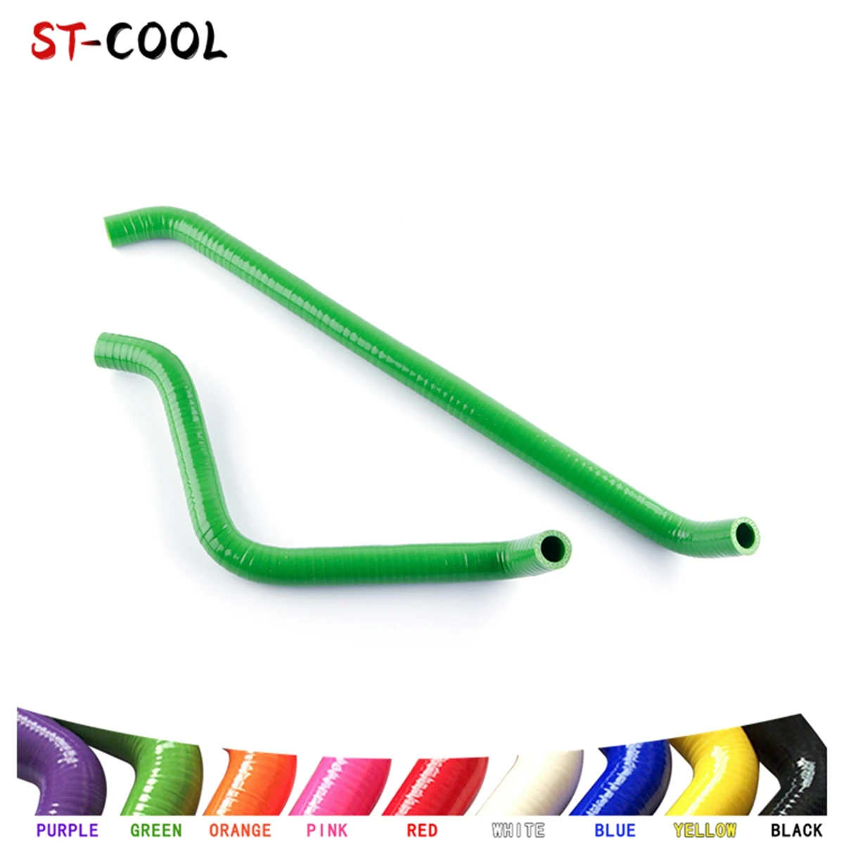 For 1985-1992 Quadracer 250 Suzuki LT250R 1986 1987 1988 1989 1990 1991 ATV Silicone Tube Radiator Hoses Pipe Kit 2Pcs 10 Colors