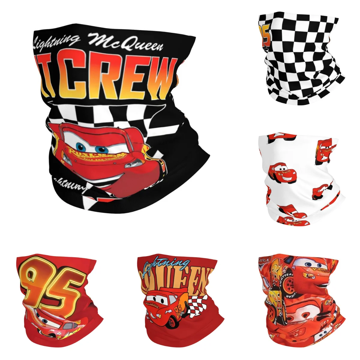 Lightning Mcqueen Bandana Vintage Cycling Mask Hiking Camping UV Protection Balaclava Custom Neck Cover Face Cover Mask