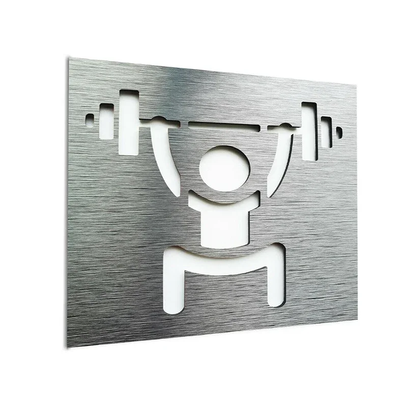 Customized Composite Aluminum Board Training Room Door Sign GYM Wall Signage Personalise Apartment Renovation Door Number Sign