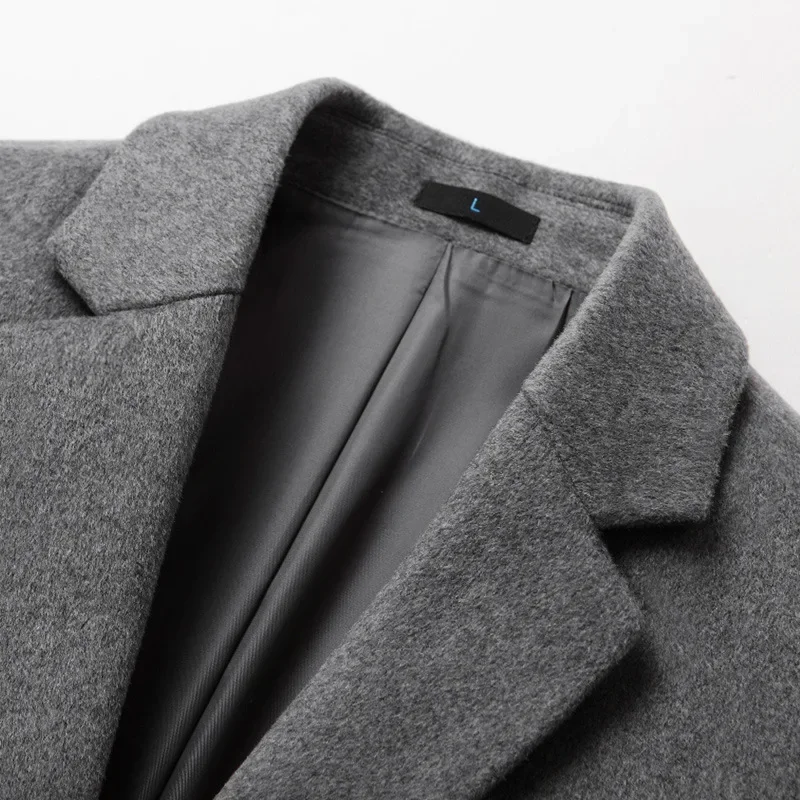 Casual Brown Men Suit Jacket Oversize Spring Autumn Grey Wool Suit Blazer Oversize Xxxxl Woolen Mens Business Office Suit Coat